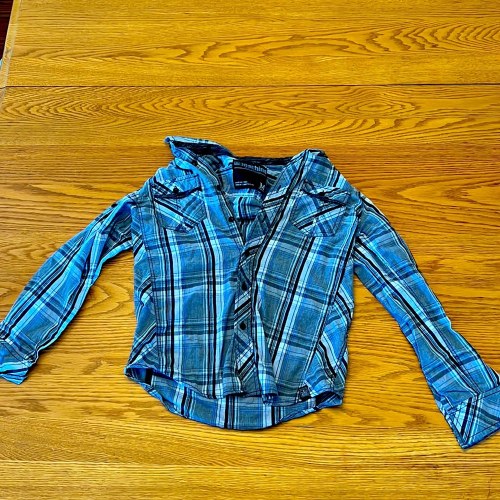 plaid button up